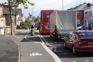 Hoe Street cycle track & bus bypass